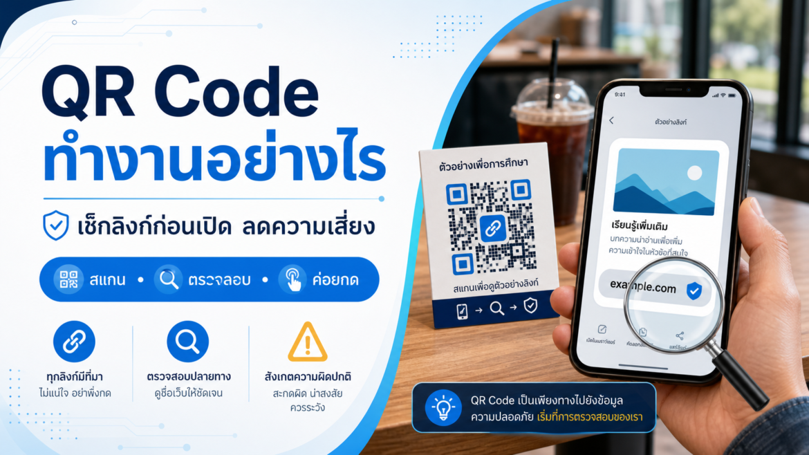 QR Code ทำงานอย่างไร พร้อมวิธีตรวจลิงก์ก่อนเปิดอย่างรอบคอบ